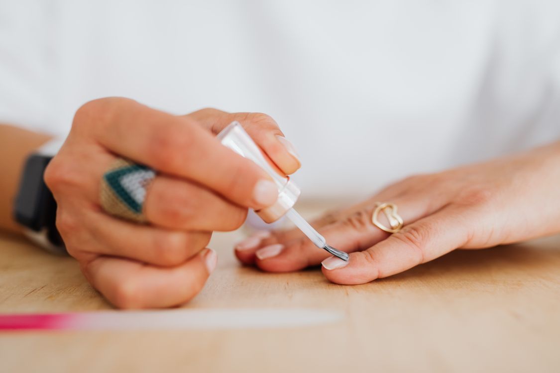 Polish application during manicure